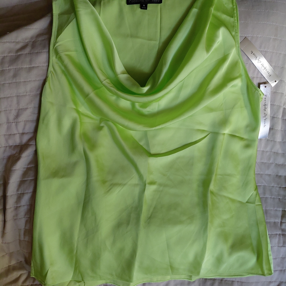 Preston & York Lime Green Cowl Neck Camisole
